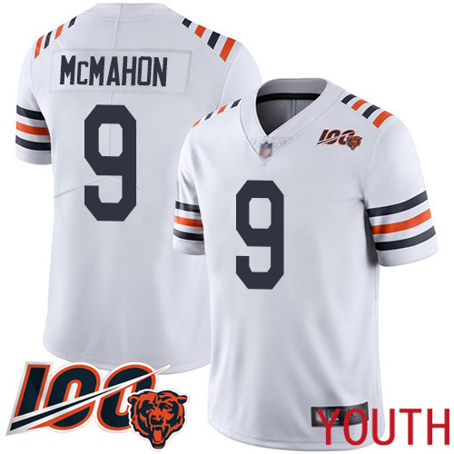 Chicago Bears Limited White Youth Jim McMahon Jersey NFL Football 9 100th Season
